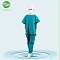 滌卡棉分體工作服 洗手服 醫生手術服 洗手衣  醫用護士服